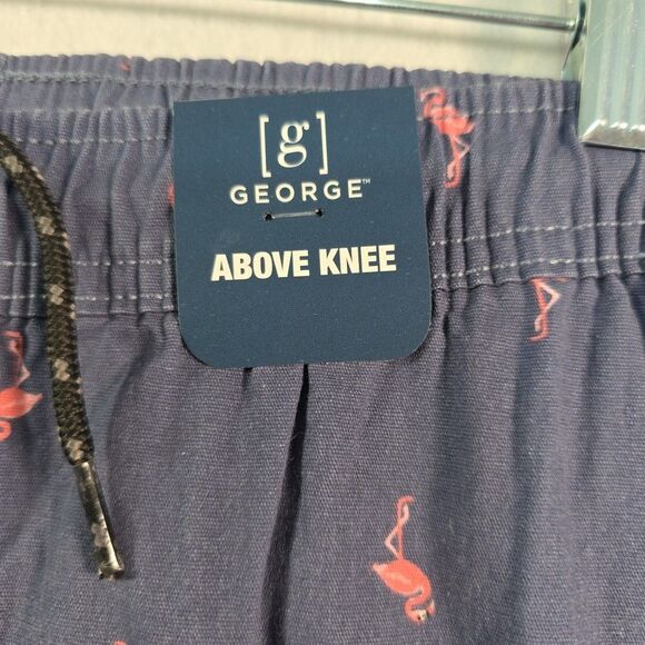 George Above The Knee Stretch Jogger Pull On Shorts Men's 2XL 44/46 Flamingo NWT - Picture 5 of 6
